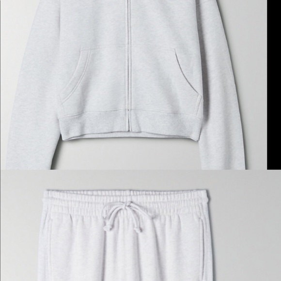 Aritzia Sweaters - TNA COZY FLEECE PERFECT ZIP AND SWEATPANTS SET